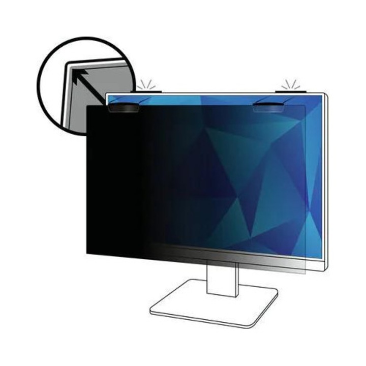Filtru de confidentialitate 3M pentru monitor Full Screen de 27", 16:9, cu prindere magnetica