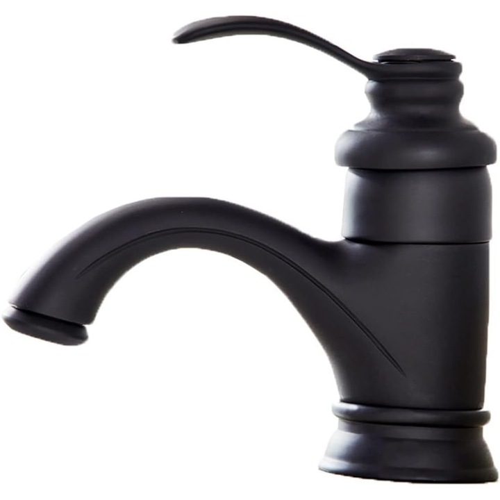 Retro fürdőszobai csaptelep, mosdókeverő, modern dizájn, bronz, 14x11cm