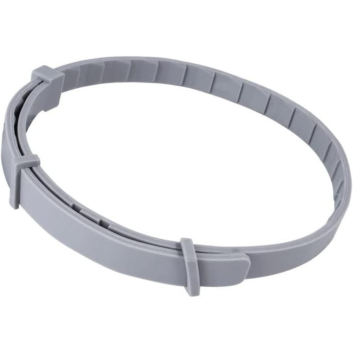 Zgarda antiparazitara pentru caini, protectie 8 luni, ajustabila si impermeabila, gri, 72x1.35cm, set de 2 bucati