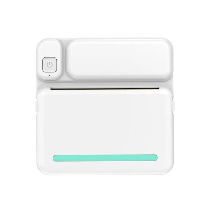Imprimanta termica portabila, roz, 8x8x3.5cm, set complet