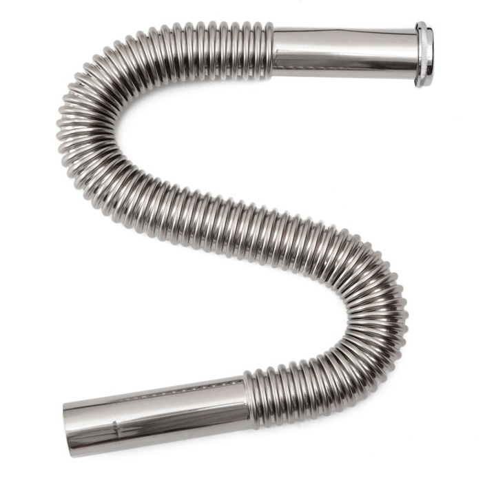 Sifon flexibil din inox, 74cm, pentru chiuveta, baie, bucatarie