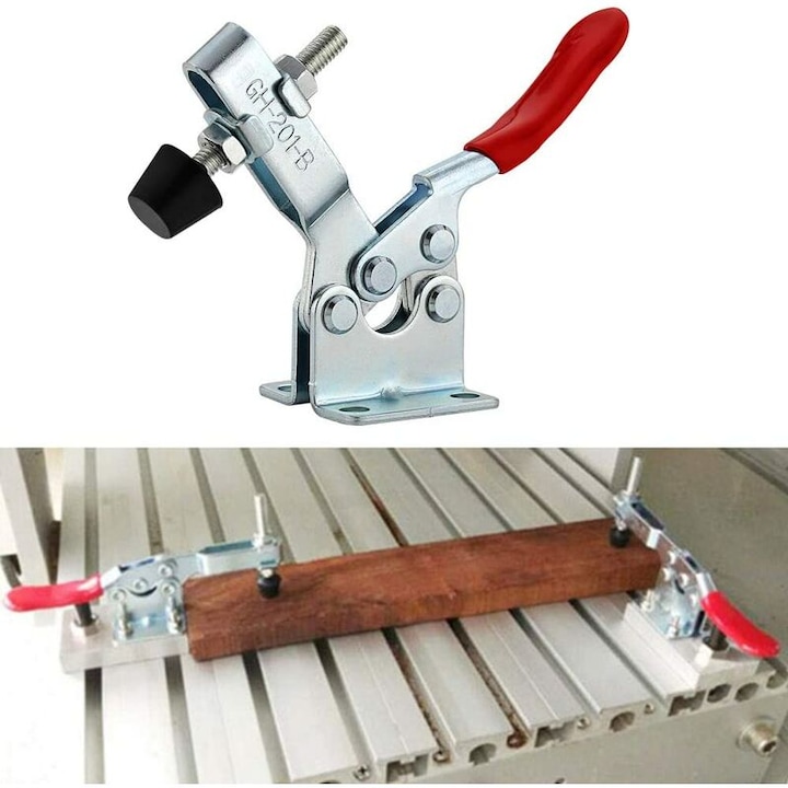 Hegesztőcsipesz, 14.5 cm, 100 kg teherbírás, piros, 1 darabos készlet