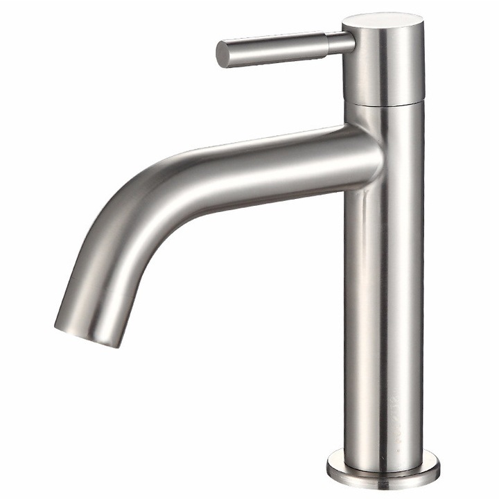 Fürdőszobai csaptelep, sarokszelep, rozsdamentes acél 304, perlátor, 18.5x11cm