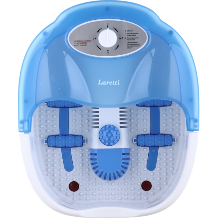 Laretti LR-BC1480 спа център за крака, 80W, 5.2L, Вибрационен и балонен масаж, Кръгов поток, Поддържане на температурата, Дръжка за носене