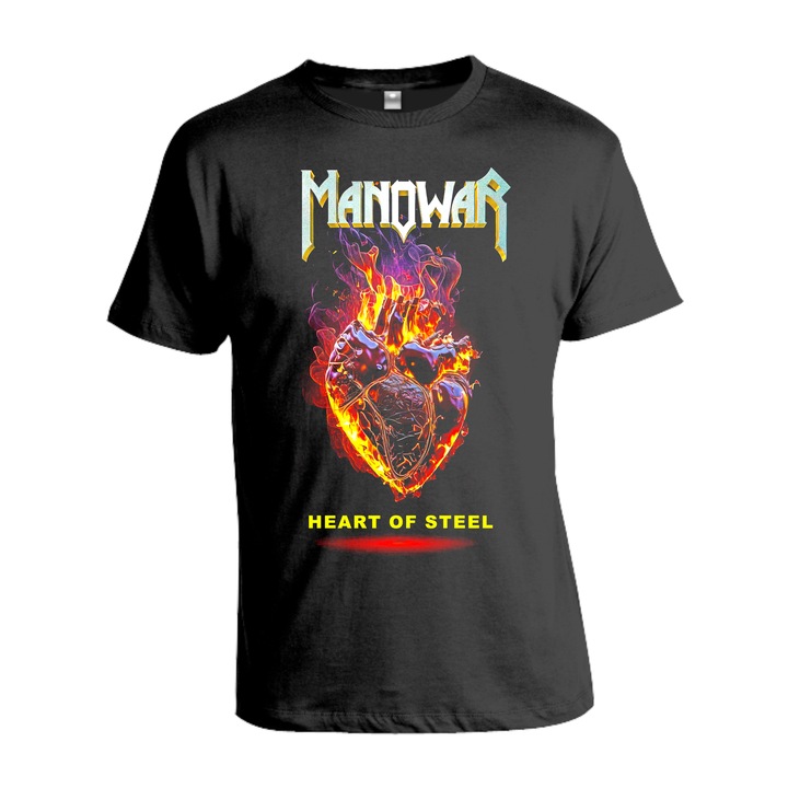 Tricou barbati, Manower, Heart off steel, negru M