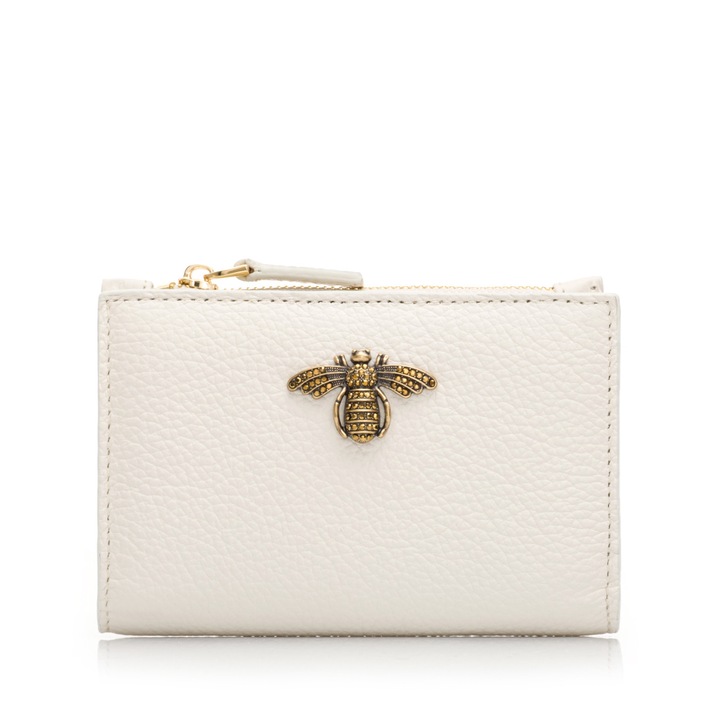 Portofel dama Musette JULIA Gri/Ivoire, Ivoire, 13 x 9 cm