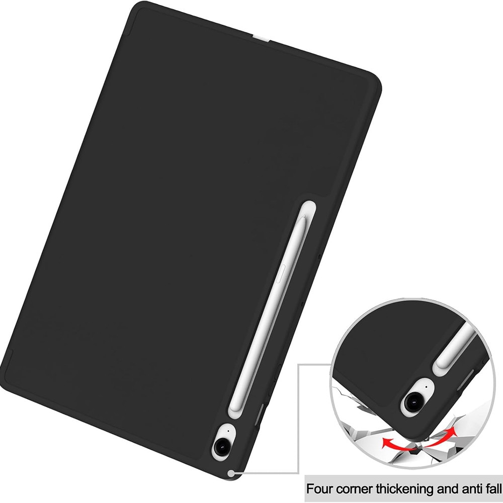 Husă tabletă Flex Trifold, gri, protecție 360, design subțire pentru Samsung Galaxy Tab S10 FE Plus