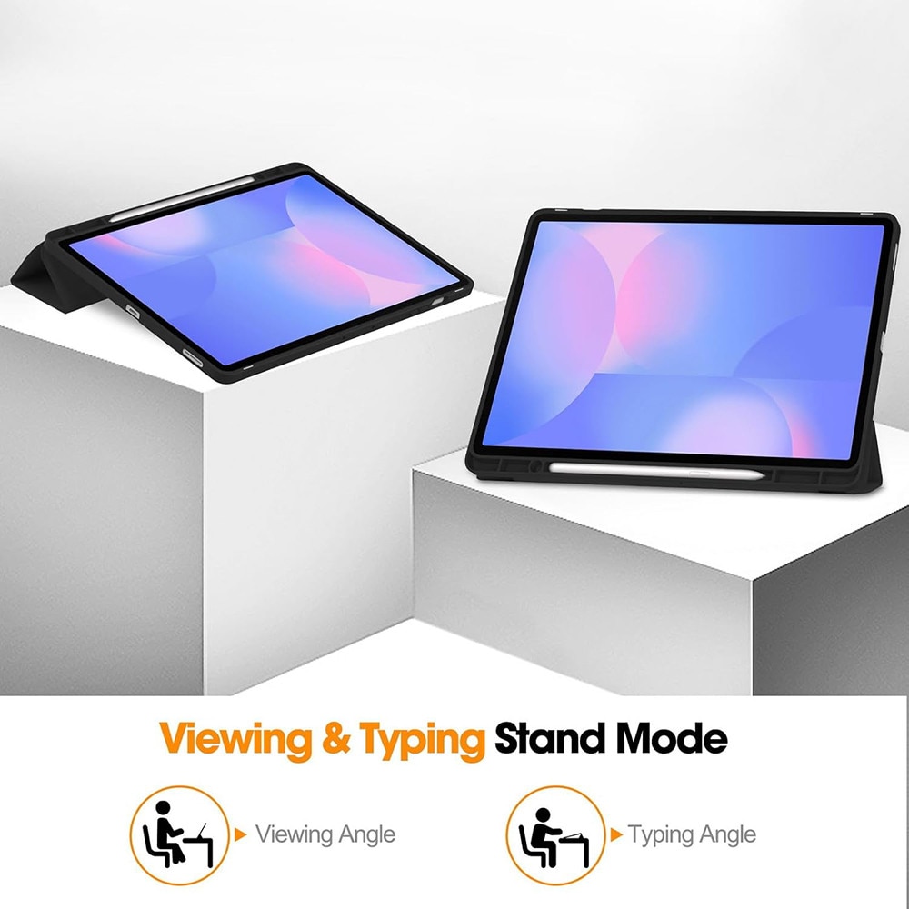 Husă tabletă Flex Trifold, gri, protecție 360, design subțire pentru Samsung Galaxy Tab S10 FE Plus