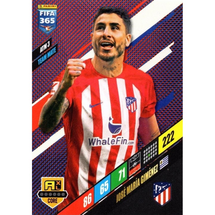 Joc de societate Panini Adrenalyn XL 365 2024 ATM3 Jose Maria Gimenez, Atletico de Madrid