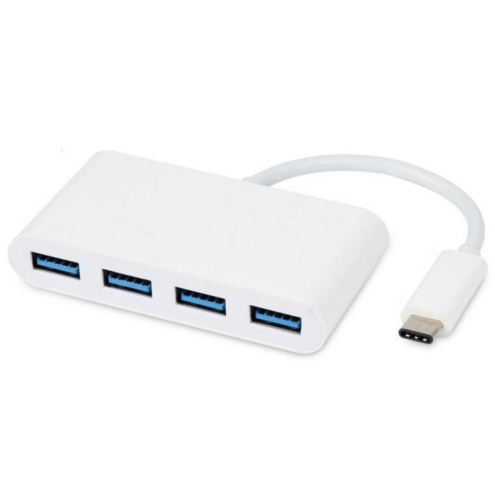 MicroConnect Многопортов USB-C хъб, 4 USB 3.0 порта, 5 Gbps трансфер на данни