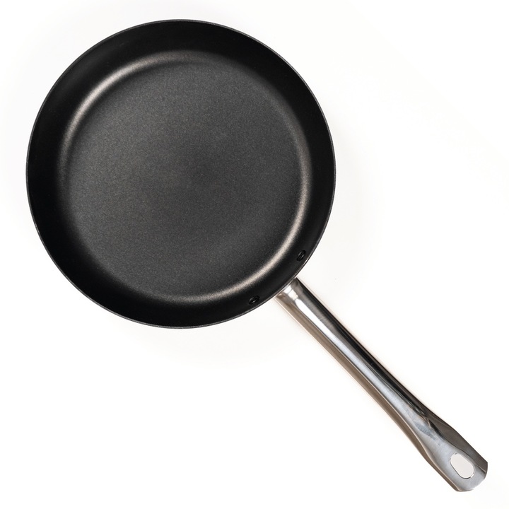 Tigaie din otel emailat vitrificat, Lätt Home, cu strat antiaderent ECO, antracit, cu maner din inox, 24 cm
