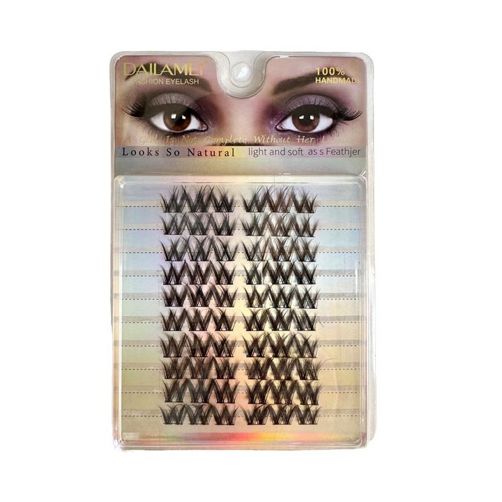 Set Gene false, fibre sintetice, 11mm, natural, negru