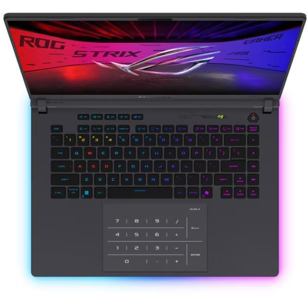 Laptop Gaming ASUS ROG Strix G16, cu procesor Intel Core i9-14900HX, 16'' IPS, 16 GB DDR5, 1 TB SSD, NVIDIA GeForce RTX 5070, 8 GB GDDR7, Fr OS