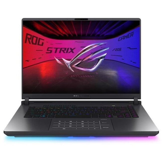 Laptop Gaming ASUS ROG Strix G16, cu procesor Intel Core i9-14900HX, 16'' IPS, 16 GB DDR5, 1 TB SSD, NVIDIA GeForce RTX 5070, 8 GB GDDR7, Fr OS