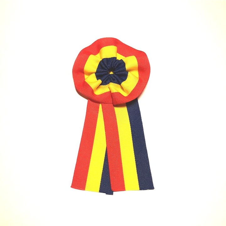 Insigna din material textil cu steagul Romaniei, By Fitilomania