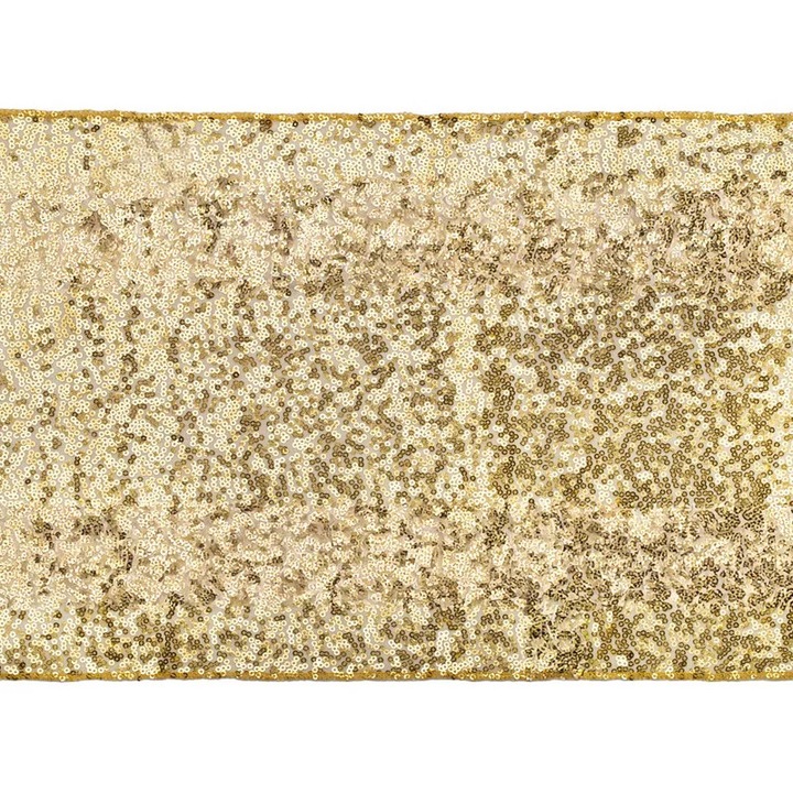 Asztali futó, PartyDeco, zloty, 0,3x5m, flitterekkel