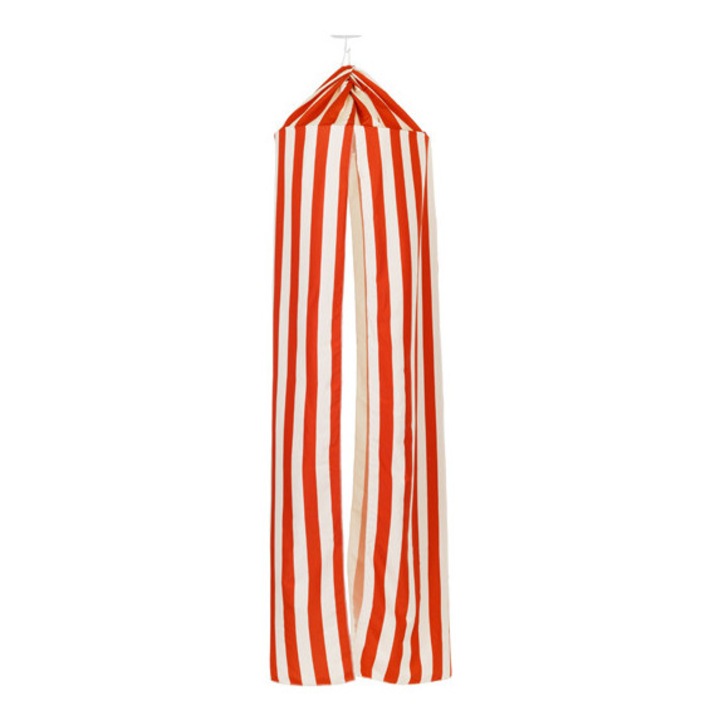 Dekoratív baldachin, PartyDeco, piros és fehér, 60cm x 232cm
