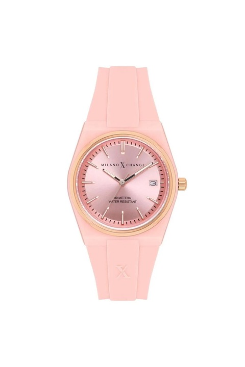 Ceas dama Milano X Change, MXL5113, 34mm, roz, silicon, 3 ATM