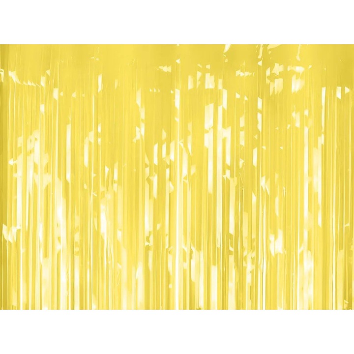 Party függöny, PartyDeco, pasztell sárga, 100x200cm