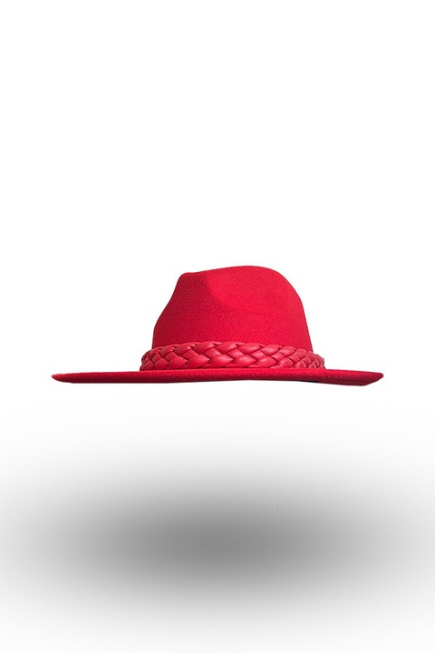 Palarie eleganta fedora culoare - rosu