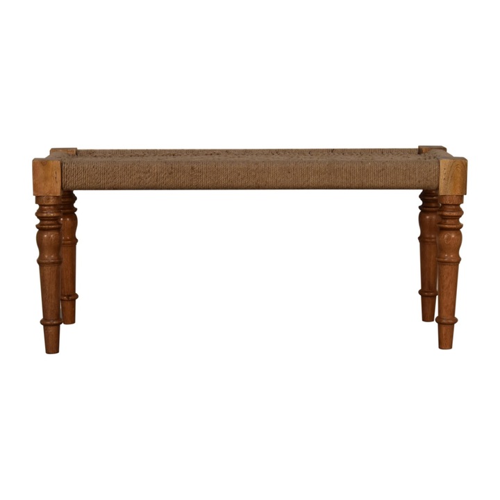 Banca GREY clasica, lemn de mango si tapiterie in