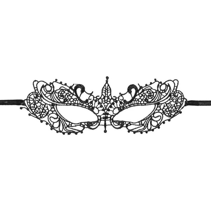 Masca carnaval, PartyDeco, neagra, 20x7,3cm