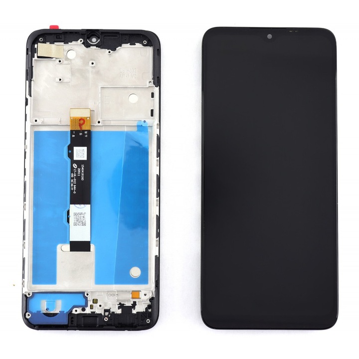 Дисплей, съвместим с Motorola Moto G50 XT2137-1 с черна рамка, черен
