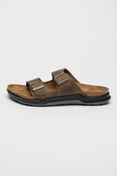 Birkenstock, Arizona csatos bőrpapucs, Drapp, 41