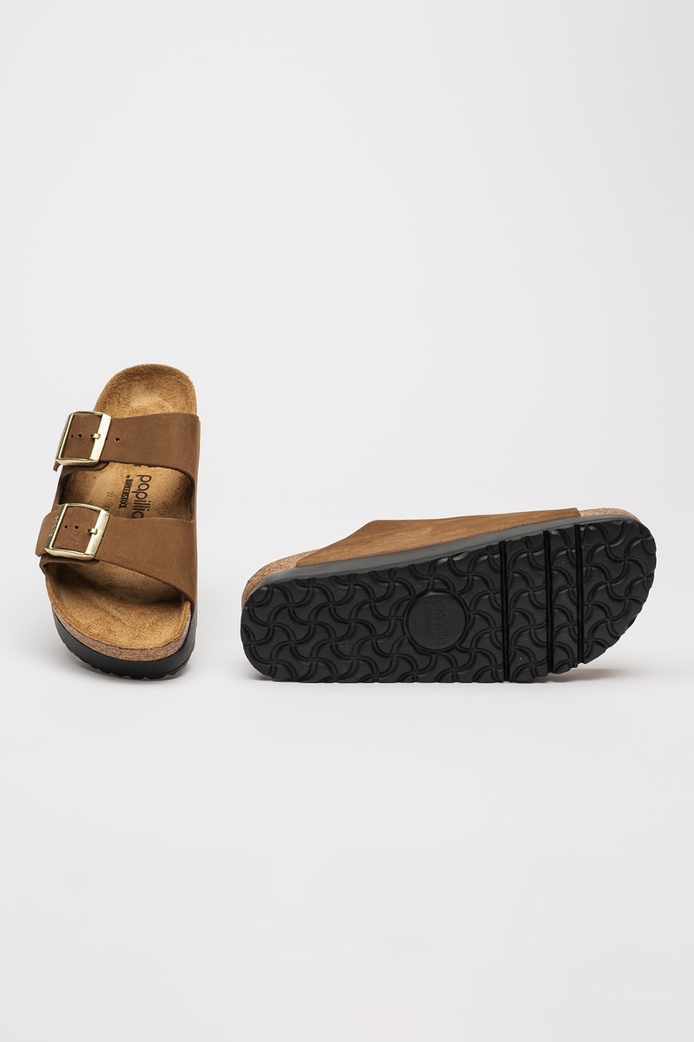 bigpapa  Birkenstock, Papuci flatform Arizona Pap, Auriu, Maro fango