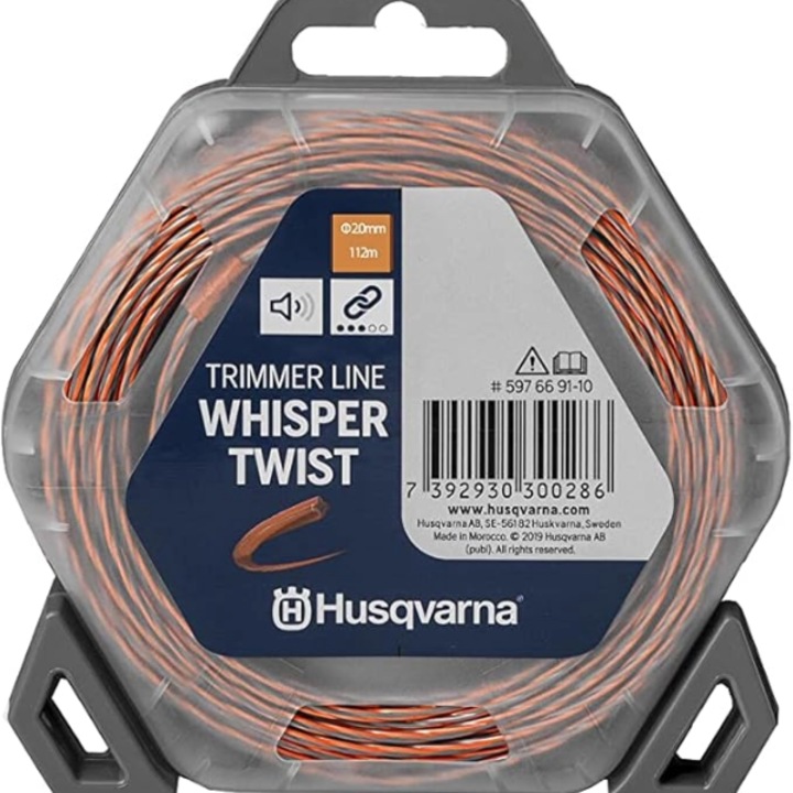Fir Trimmy 2.0 mm x 112 m Husqvarna Whisper Twist, Gri