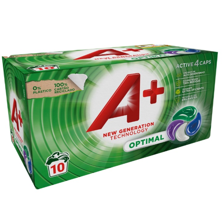 Detergent de rufe capsule A+ Optimal, 10buc