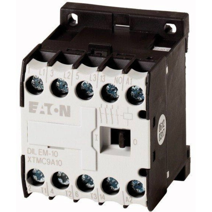 Contactor De Putere, Eaton, Dilemma-10, Tip Tensiune De Control Ac, Versiune Modulara Nu, Tip Conexiune Circuit Principal Conexiune Cu Surub, Serie Dile, Alb