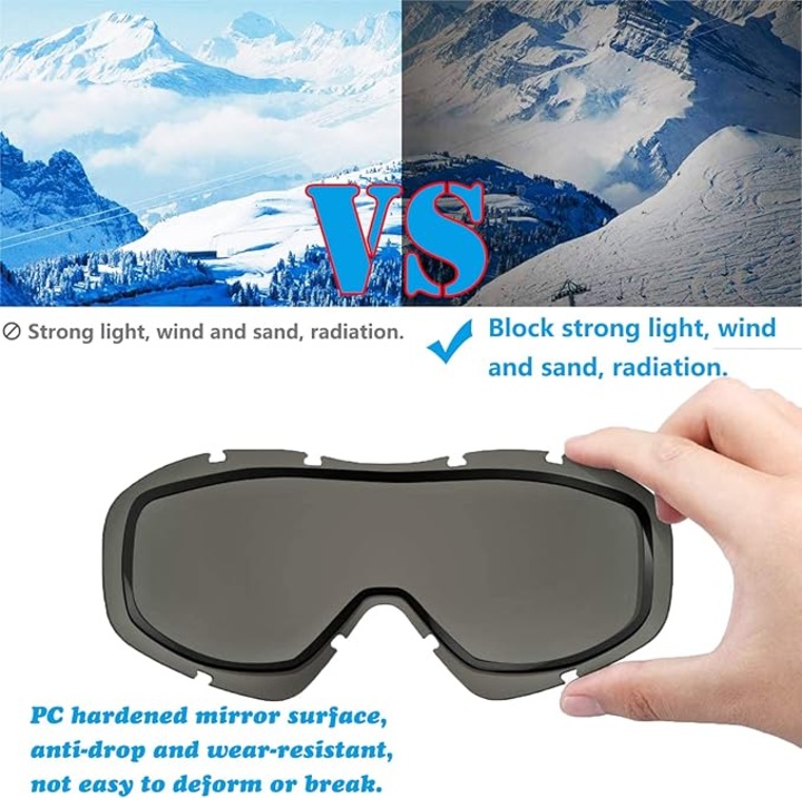 Ochelari ski, reglabil, ciclism, bungee jumping, pentru schi, motocicleta, ABS, Multicolor