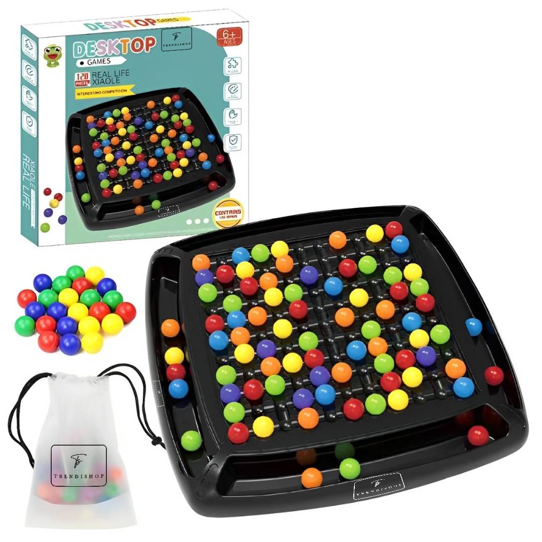 Joc Interactiv pentru Dezvoltarea Gandirii, TrendiShop®, Educativ, Stimuleaza Concentrarea si Logica Copiilor, 120 de Bile, Dezvoltare Mentala, Potrivit pentru intreaga Familie, Joc de Societate, Amuzant, Recreativ