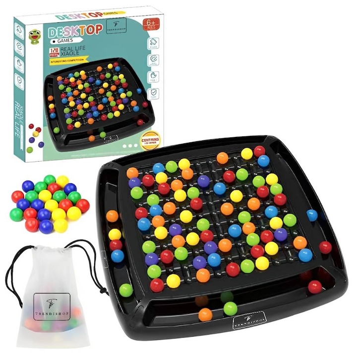 Joc Interactiv pentru Dezvoltarea Gandirii, TrendiShop®, Educativ, Stimuleaza Concentrarea si Logica Copiilor, 120 de Bile, Dezvoltare Mentala, Potrivit pentru intreaga Familie, Joc de Societate, Amuzant, Recreativ