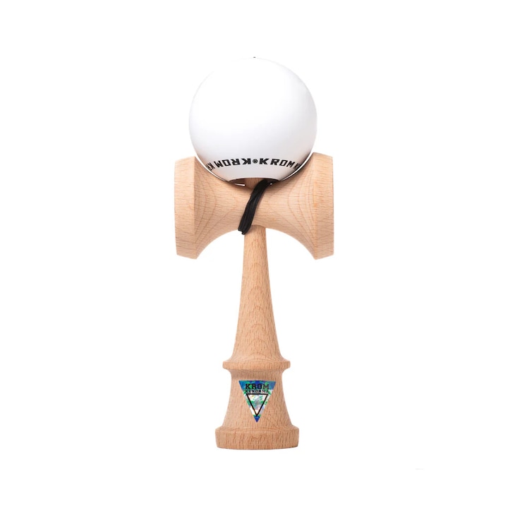 Kendama Krom Pop Originala cu finisaj LOL Clear Sticky - Alb
