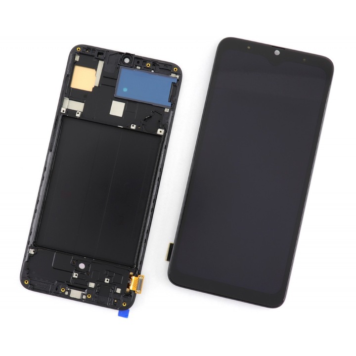 Съвместим дисплей за Samsung Galaxy A70 A705 Съвместим дисплей малък OLED с рамка черен черен