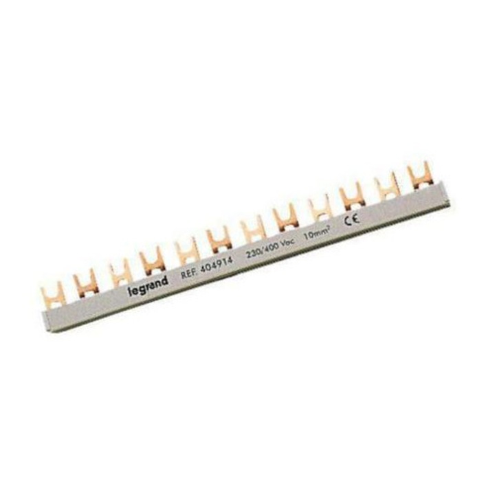Bara De Legatura, Legrand, Bi2-16-56 404914, Numar De Faze 2, Numar De Poli 2, Material Metal, Tip De Conexiune Electrica Cu Clema, 1000 x 5, 7 x 35, 5 mm, Gri