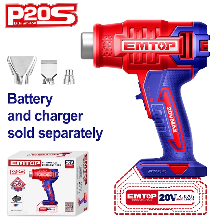 Suflanta aer cald (feon) fara acumulator si incarcator - EHGN20021, EMTOP