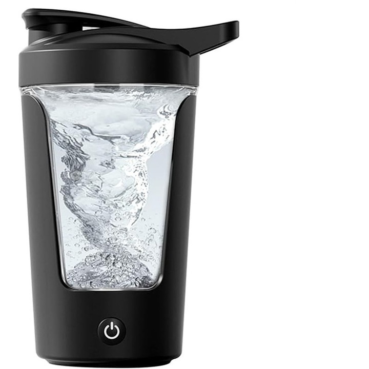 Електрически шейкър BOMSTOM, 450 мл, черен, USB, преносим