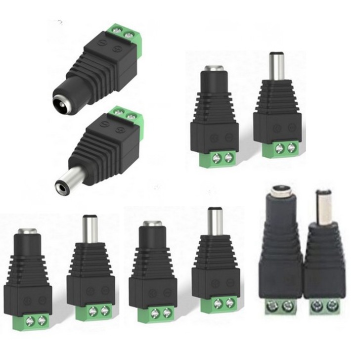 Set 10 mufe alimentare tata+10 mufe alimentare mama cu surub Set mufe si conectori alimentare