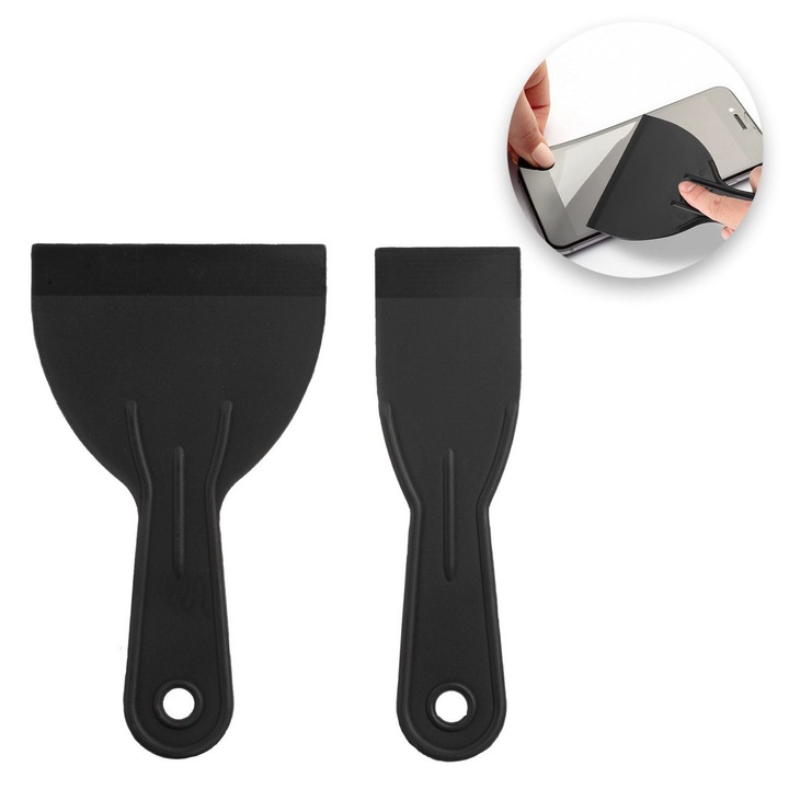 Szürke műanyag spatula készlet - 2 db