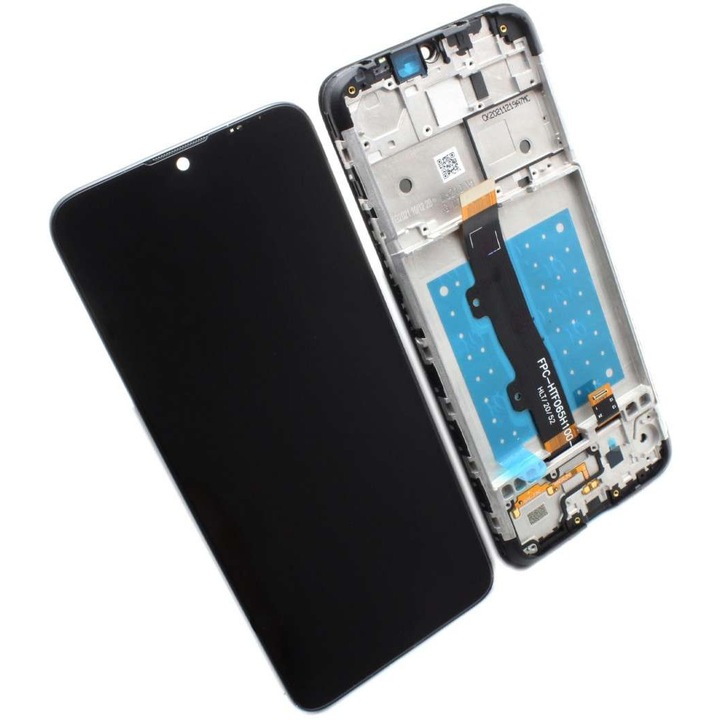 Съвместим дисплей за Motorola E7 XT2095 с рамка черен