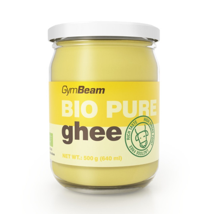 Pure Ghee BIO, grasime din unt concentrata, GymBeam, 500 g