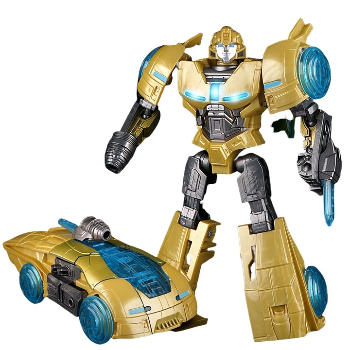 Robut megatron transformabil, jucarie masina tir, robot razboinic Galben, cadou baieti 7+ ani, transforming style Deformare manuala
