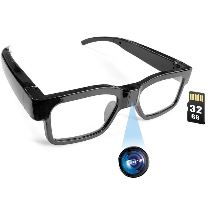 Ochelari Spion cu Camera iUni G7, Full HD, 32GB Card Micro SD, Night Vision