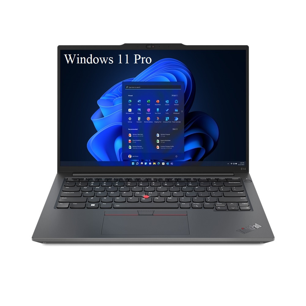 Laptop Lenovo ThinkPad E14 Gen 5 (AMD), 14" WUXGA 1920x1200 IPS 300nits, AMD Ryzen 3 7330U 4-core, 512 GB SSD m2 PCIe, 2TB SSD m2 PCIe, AMD Radeon Graphics, Windows 11 Pro, Aluminium case 1.43 kg. Graphite Black
