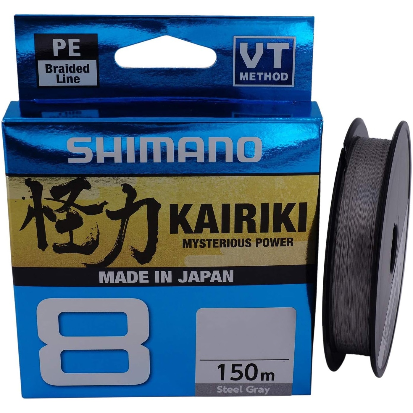 Fir textil Shimano Kairiki 8, 0.19 mm, 12kg, 150m, steel gray