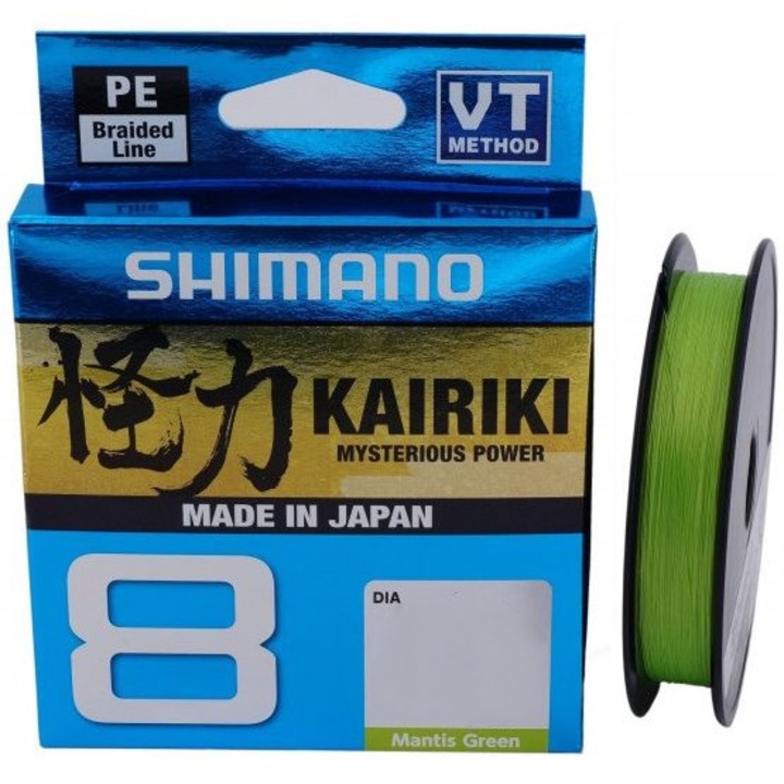 Fir textil Shimano Kairiki 8, 0.19 mm, 12kg, 150m, green
