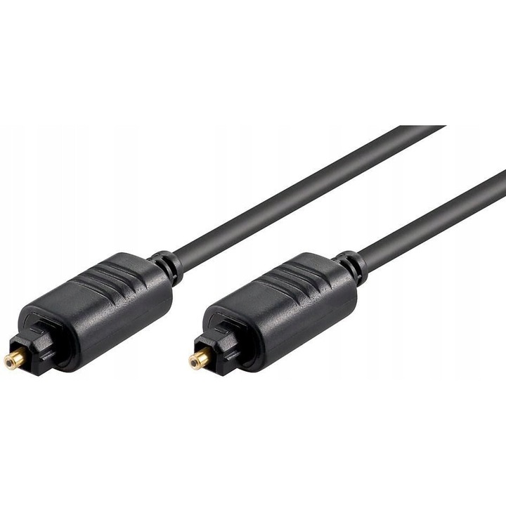 MicroConnect TOSLINK audio/optikai kábel, apa-anya csatlakozókkal, 3,5 mm-es Mini-Toslink adapterrel, fekete, 5 m